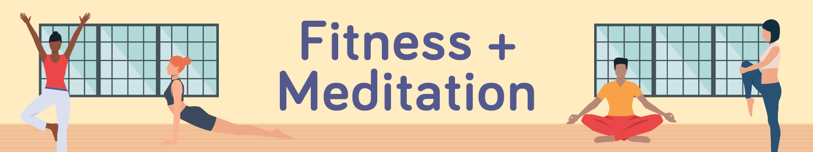 Fitness and Meditation graphic banner