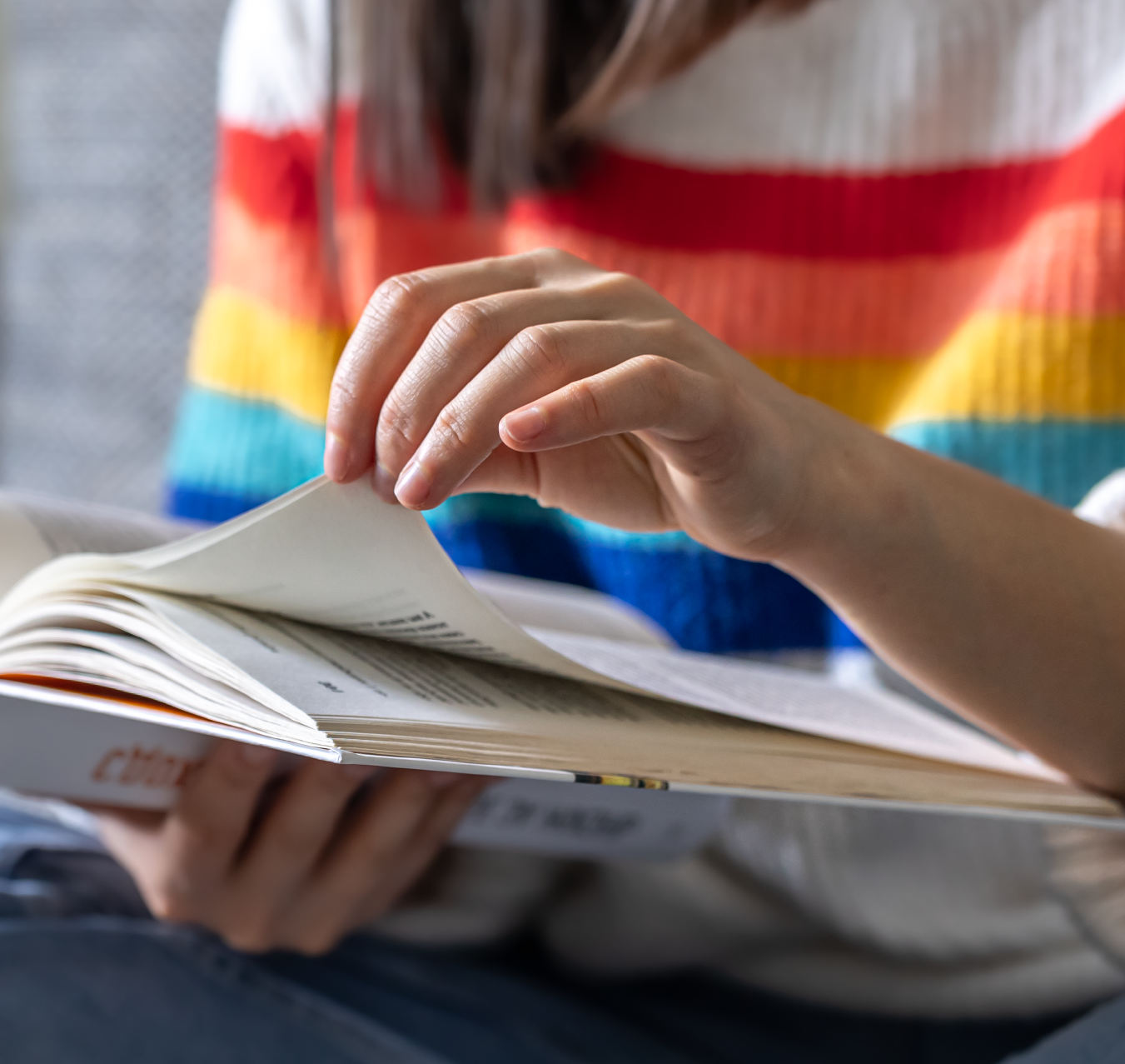 Teen with a book