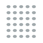 Rows of seating 5 chairs wide, six chairs deep. 