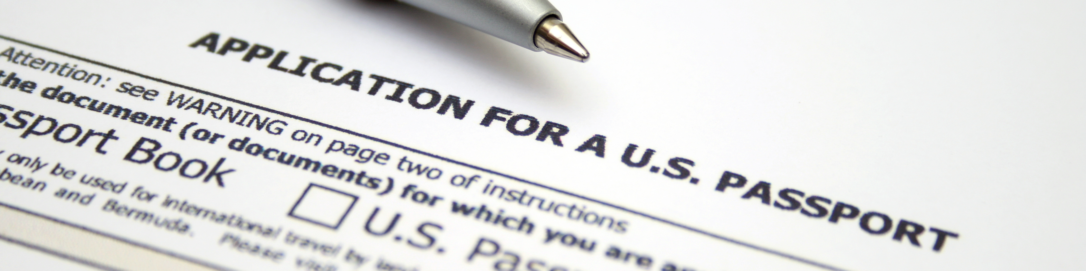 Photo of passport application