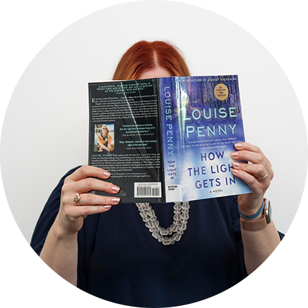 Michelle Kilty Headshot with Book