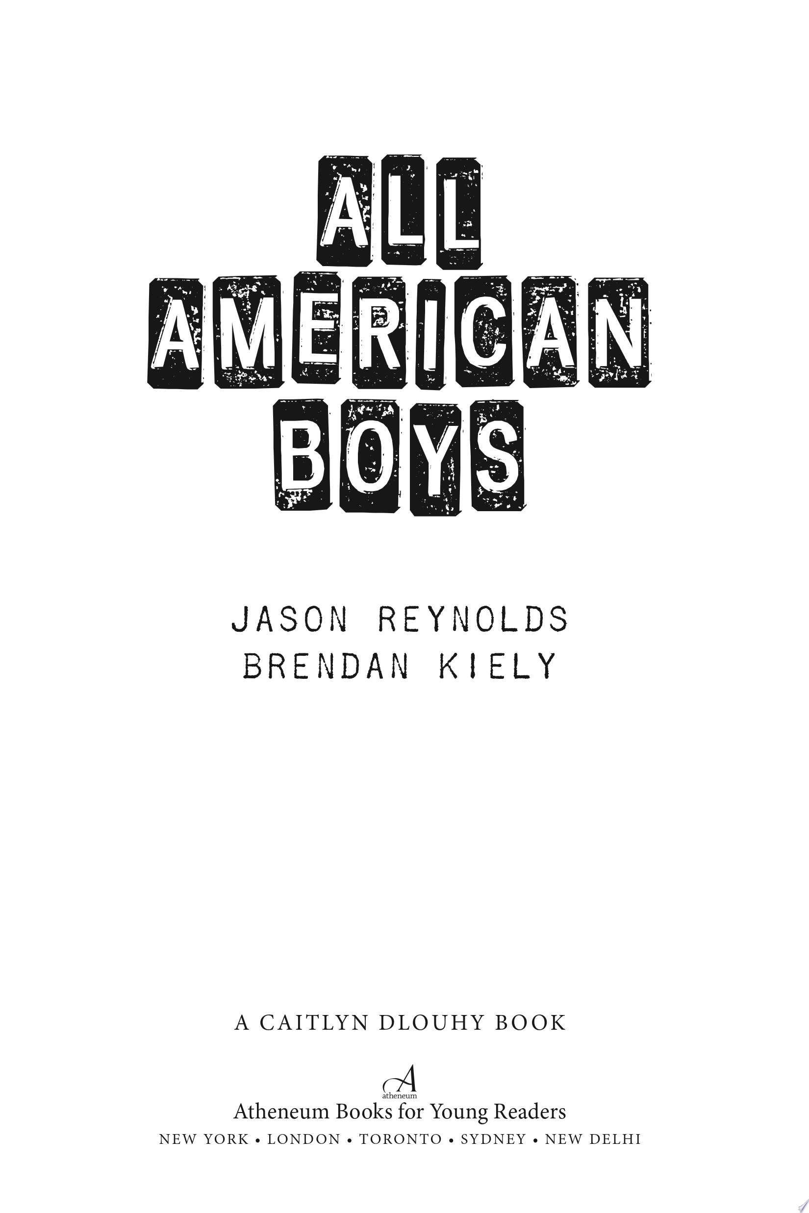 Image for "All American Boys"