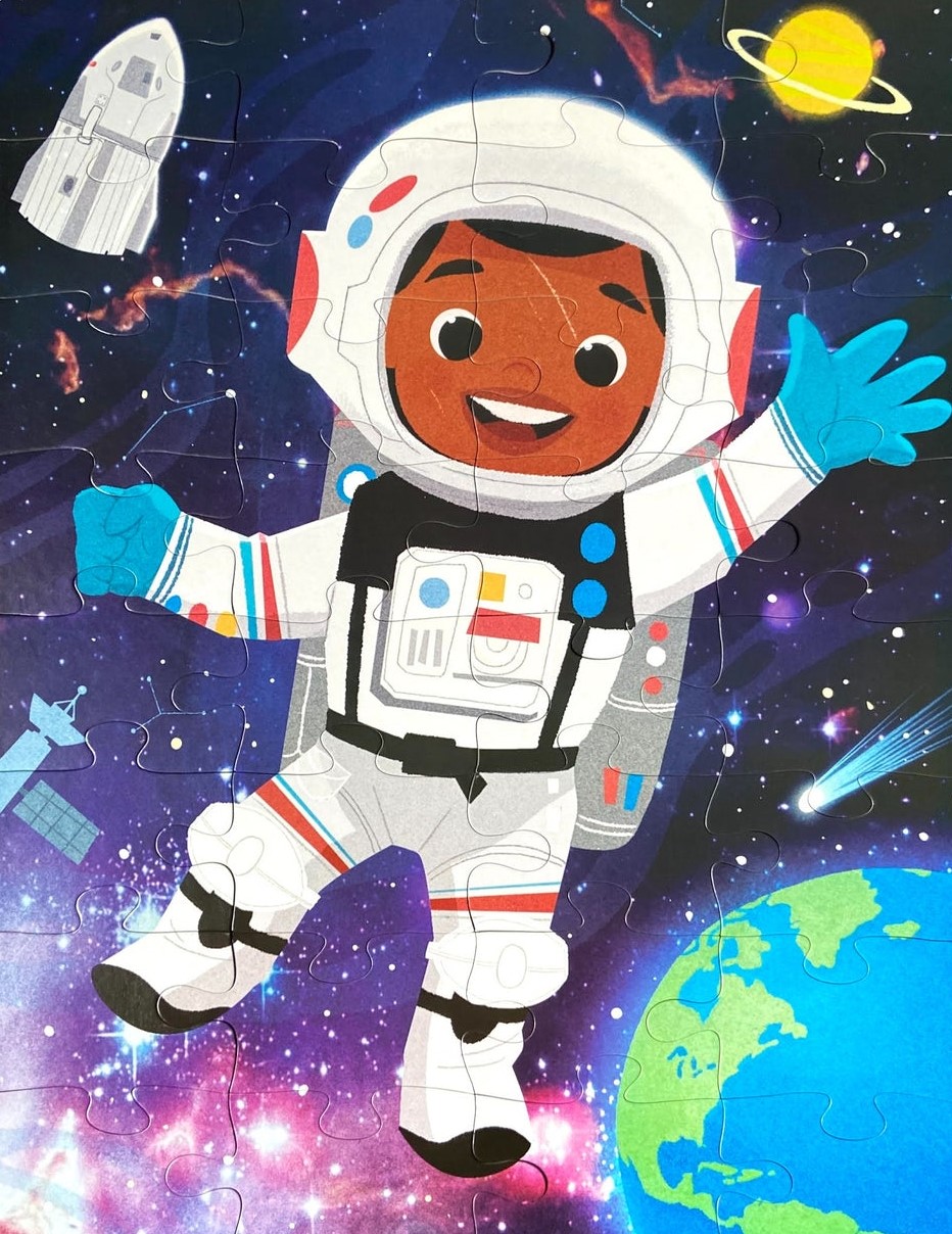 Astronaut flying in space