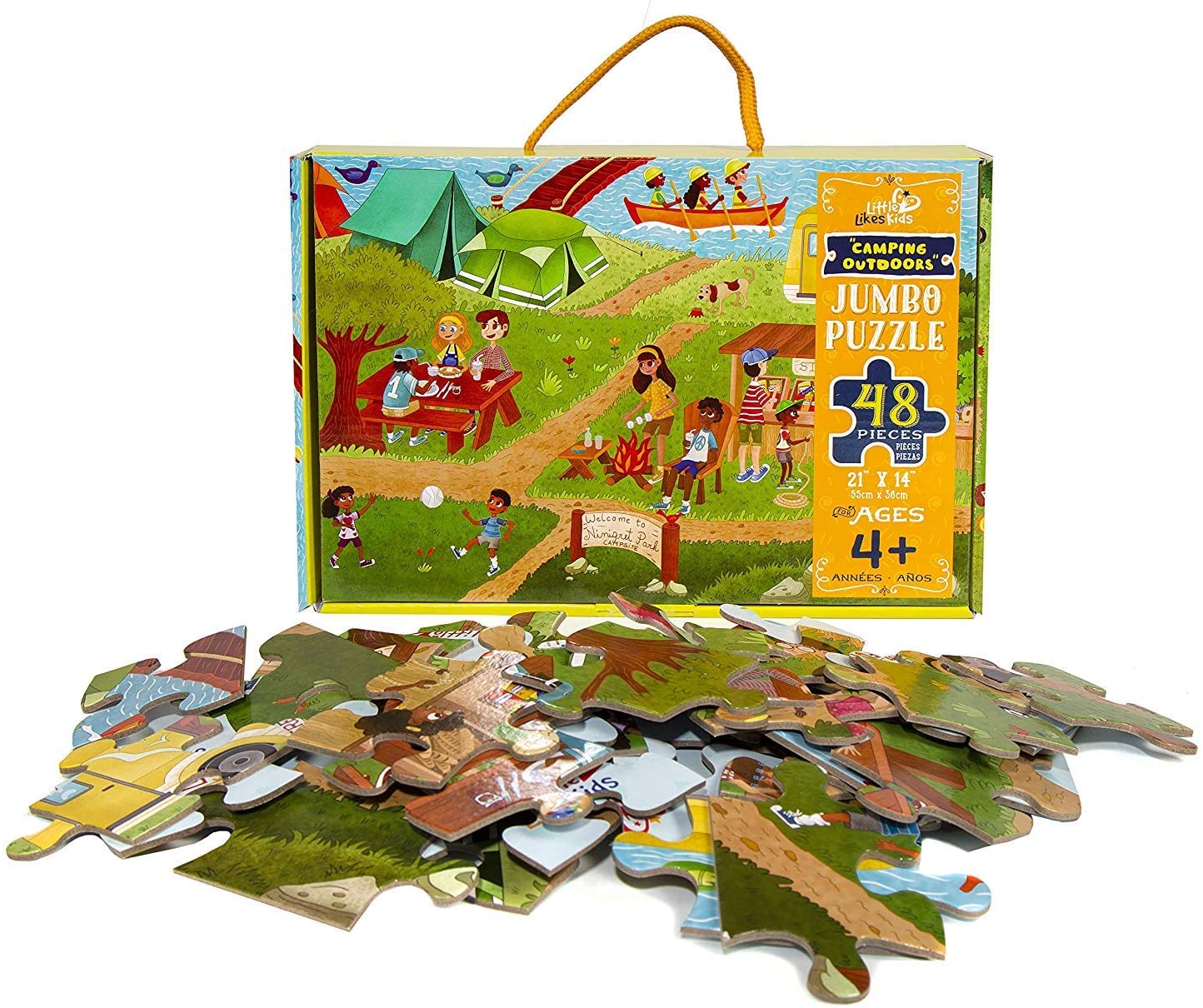 Box with camping puzzle image 