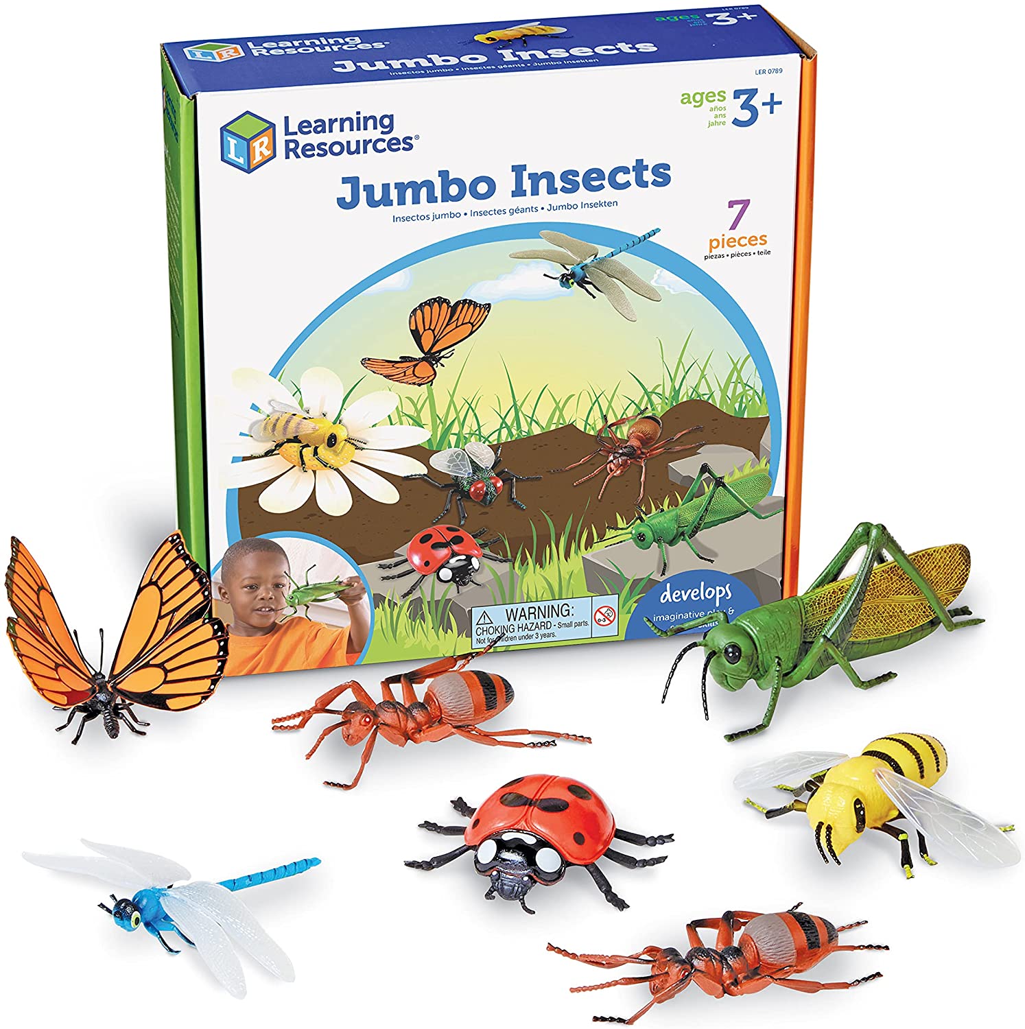 1 set insect figures (7 pieces)