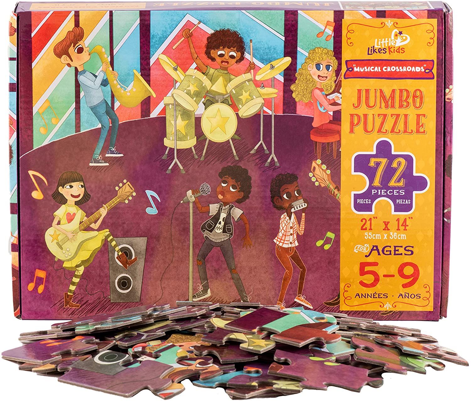 Image of Musical Crossroads Puzzle Box with pieces