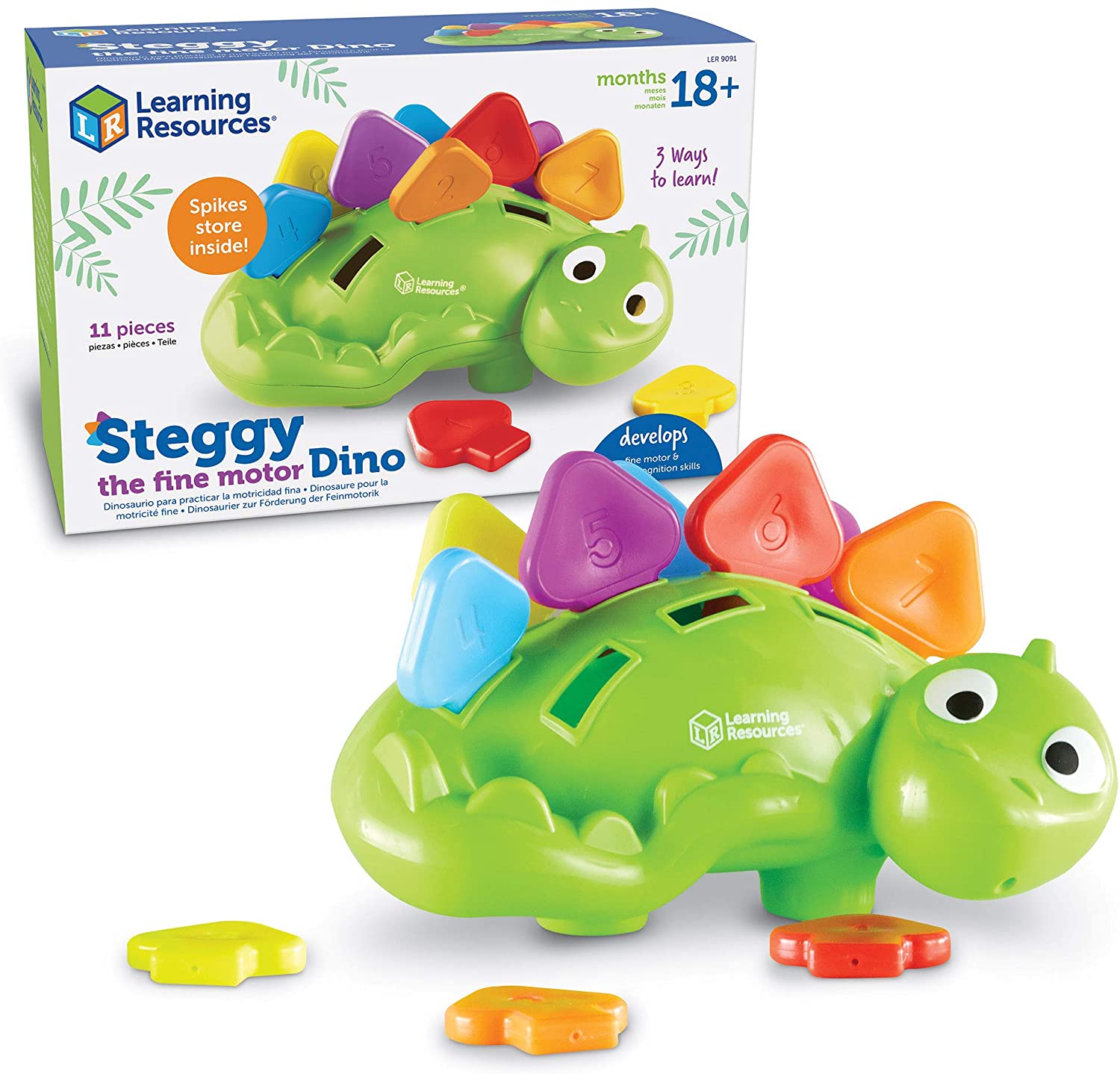 Stegosaurus with colorful plates 