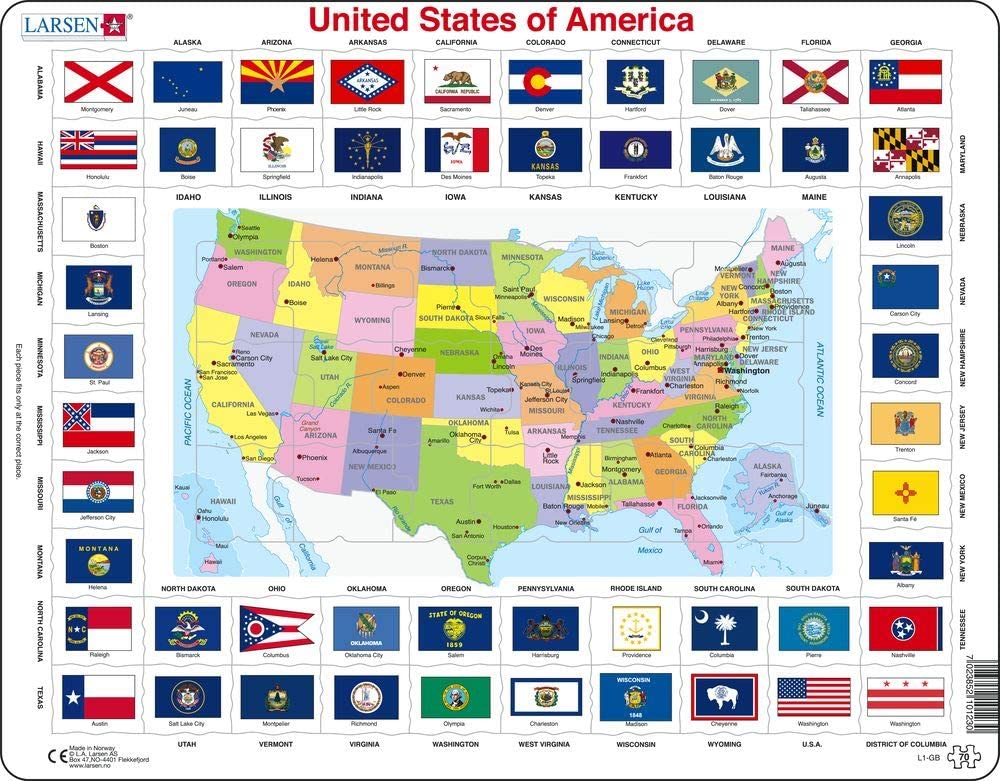Unitied States with state flags