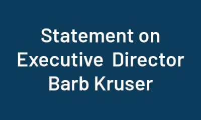 Title image for Statement on Executive Director Barb Kruser