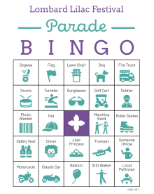 Preview of Lilac Parade Bingo card