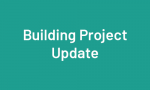 Building Project Update on Teal Background