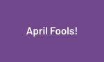 Text that says April Fools!