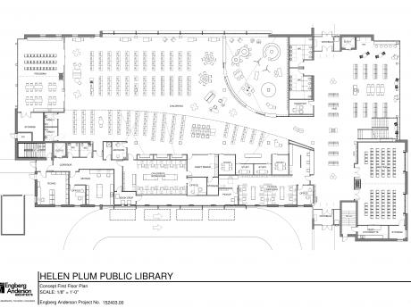 New Helen Plum Library First Floor Flooplan