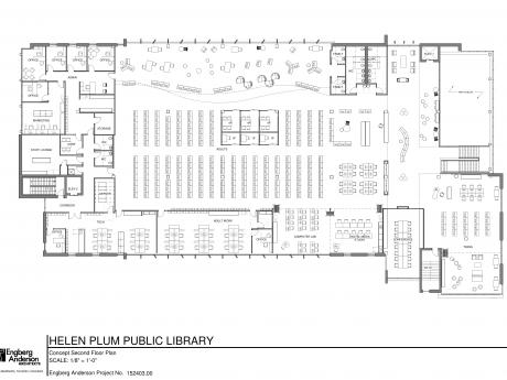New Helen Plum Library Second Floor Plan